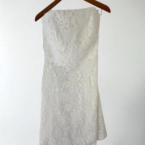 Lilly Pulitzer White Strapless Lace Dress Size 6 - Picture 4 of 12